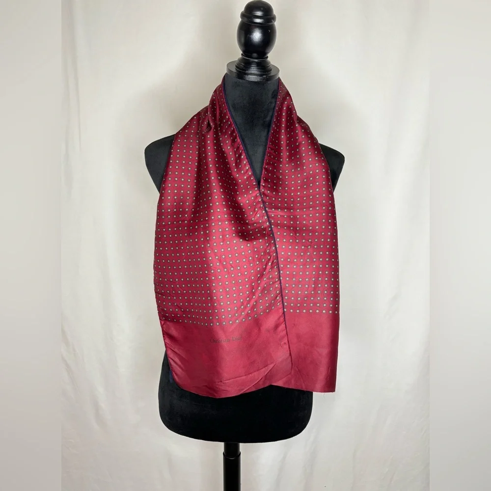 Christian Dior Tuxedo Style Scarf